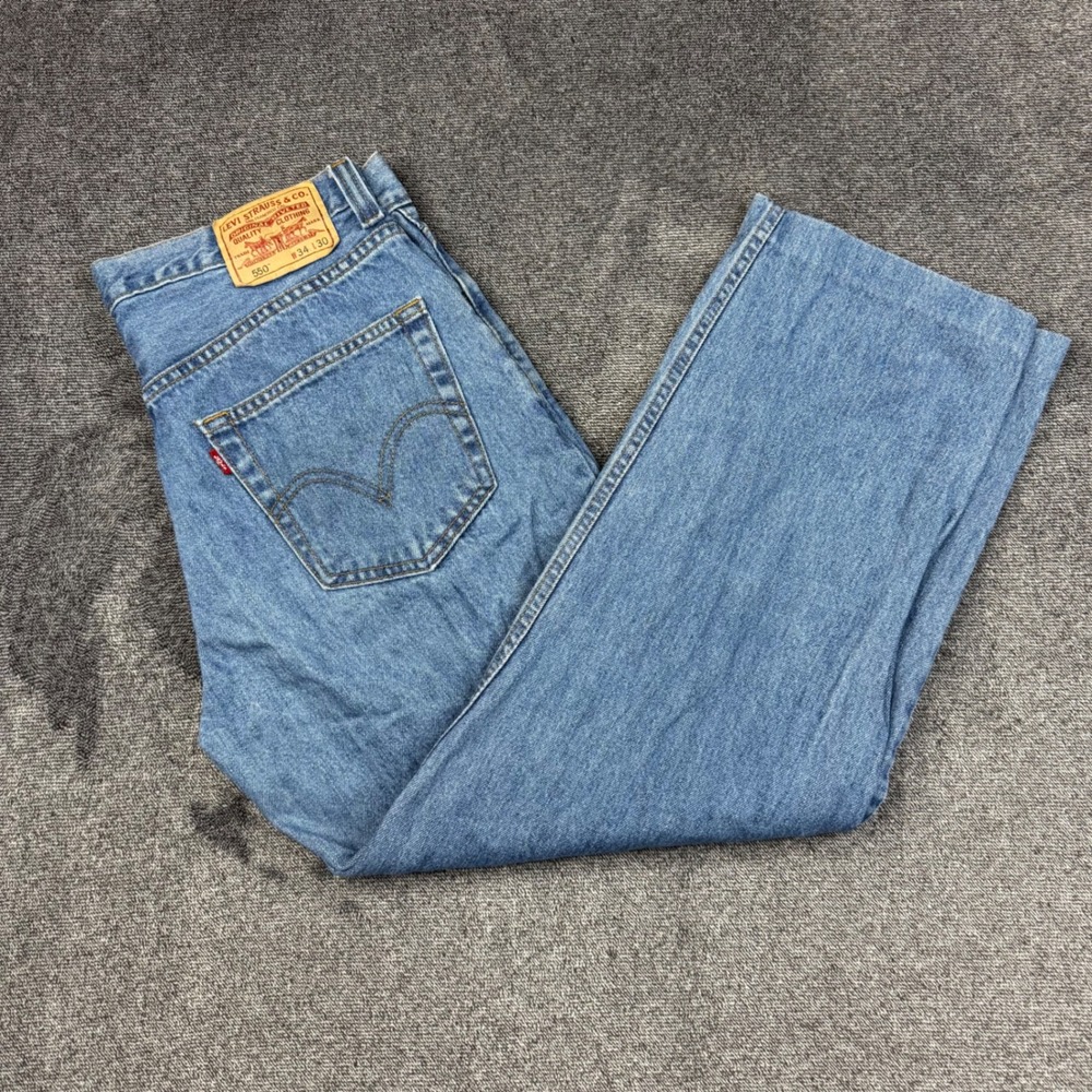 Vintage Levi's Jeans Mens 34x30 Blue 550 Relaxed Fit Tapered Leg Denim Pants Y2K